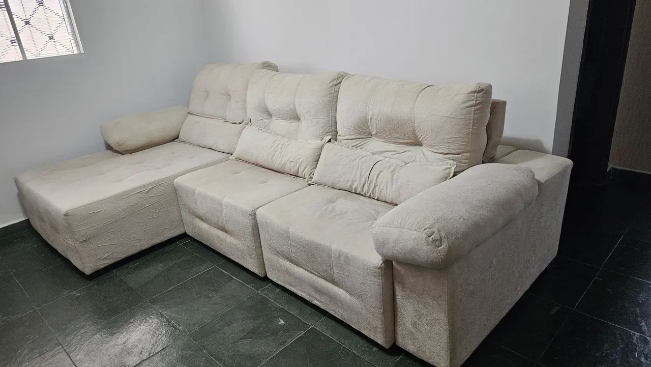 Sofá 3 Lugares Retrátil 