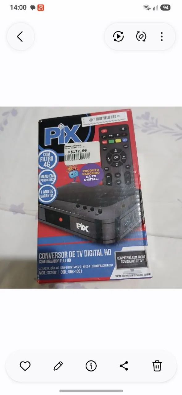 Conversor de TV digital HD