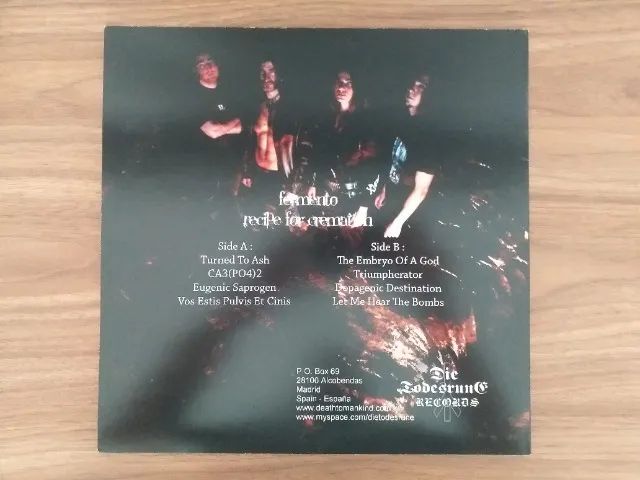Lp Fermento - Recipe For Cremation (Importado raro) - Foto 2