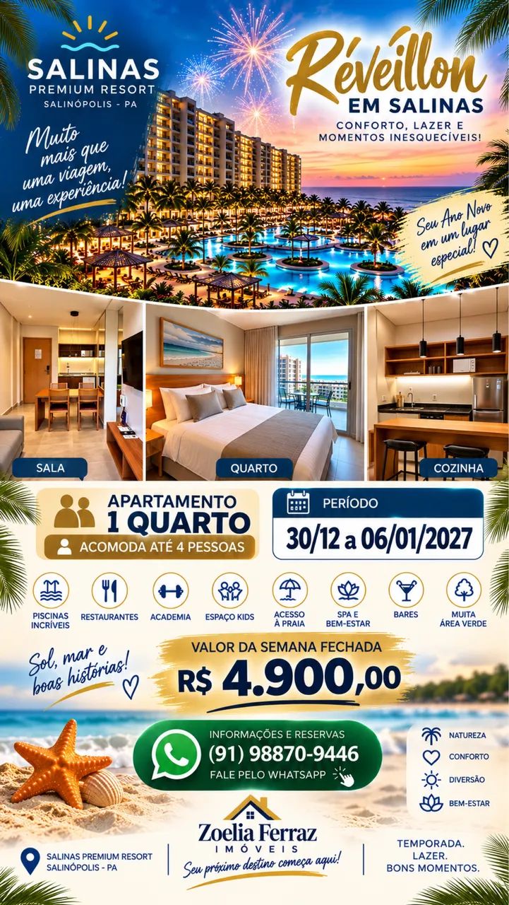 Salinas Premium Resort/ Réveillon 1/4 