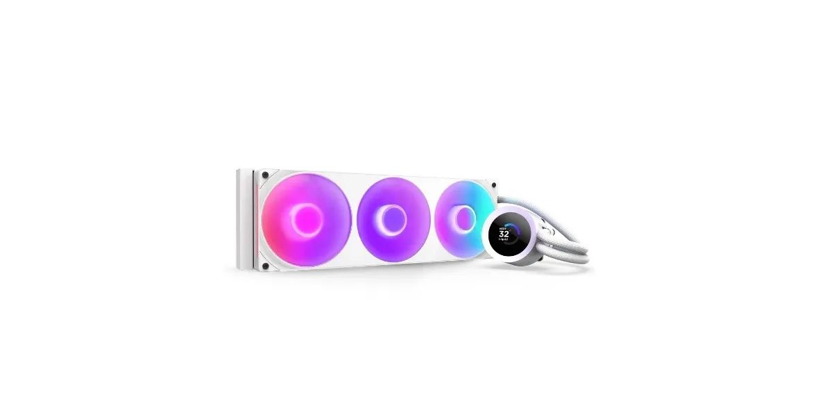 Water Cooler NZXT Kraken Plus 360 RGB v2, Com Display LCD de 1.54", Branco