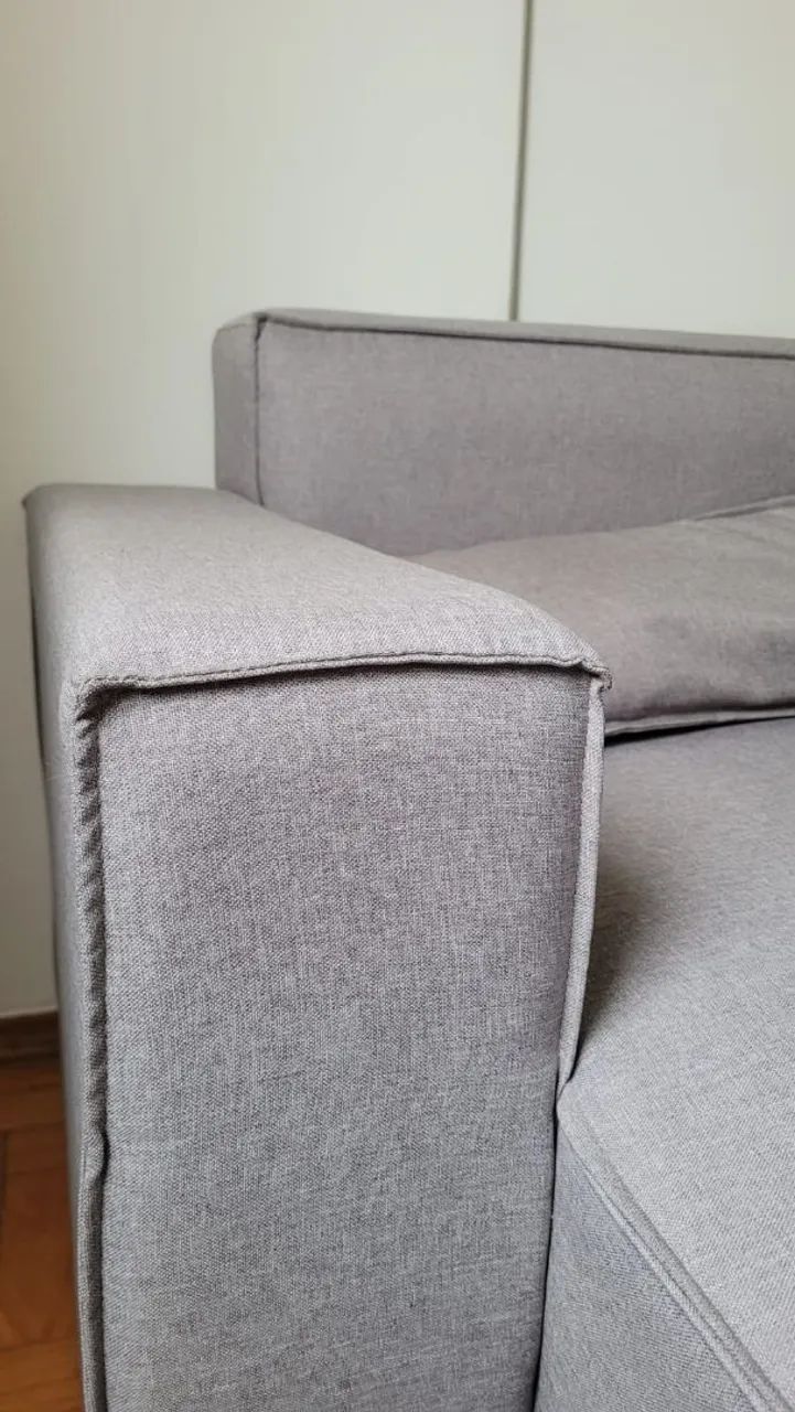 Sofá Modular 3 lugares - Linho Cinza - Foto 3