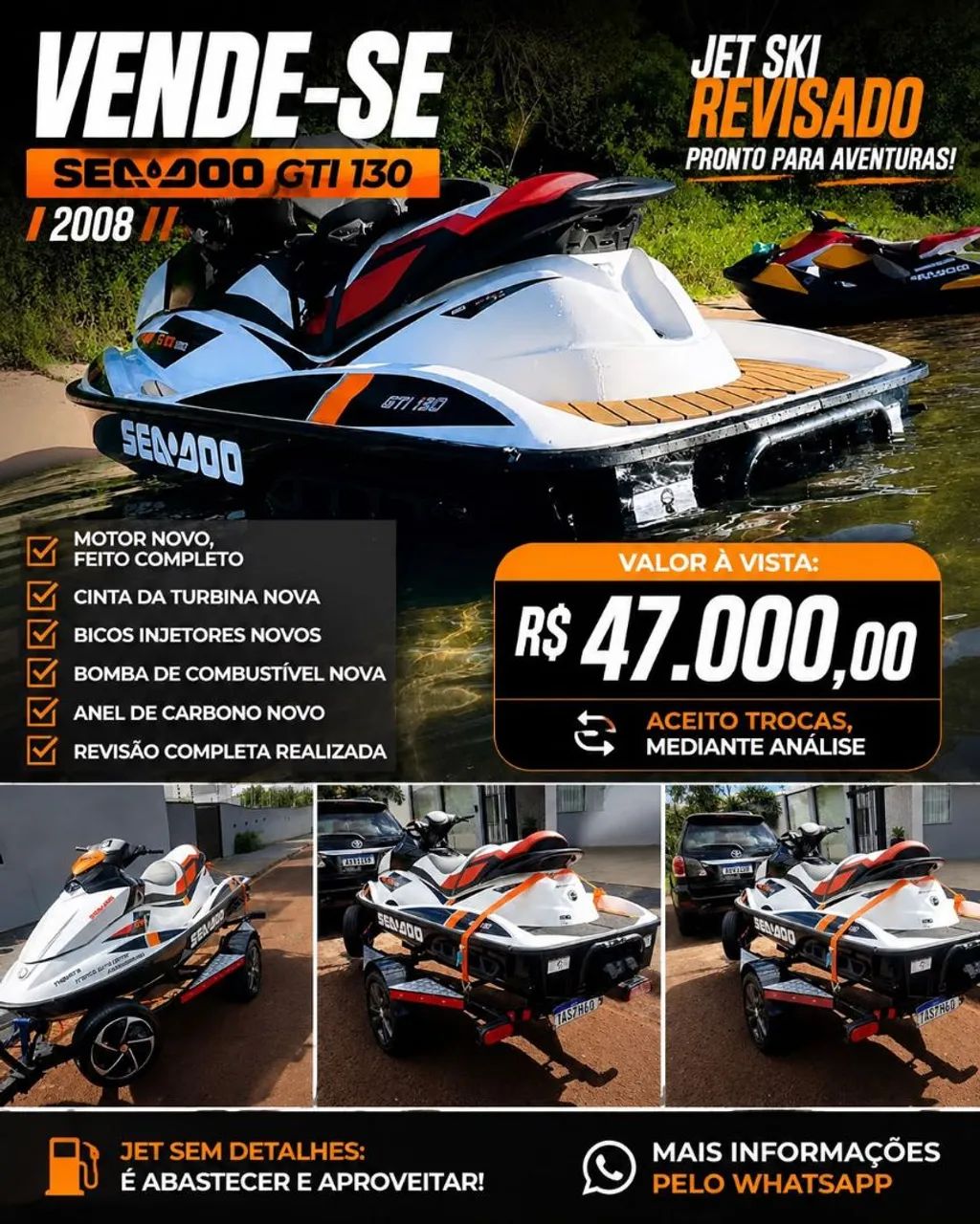 Vendo ou troco por veículo jet ski