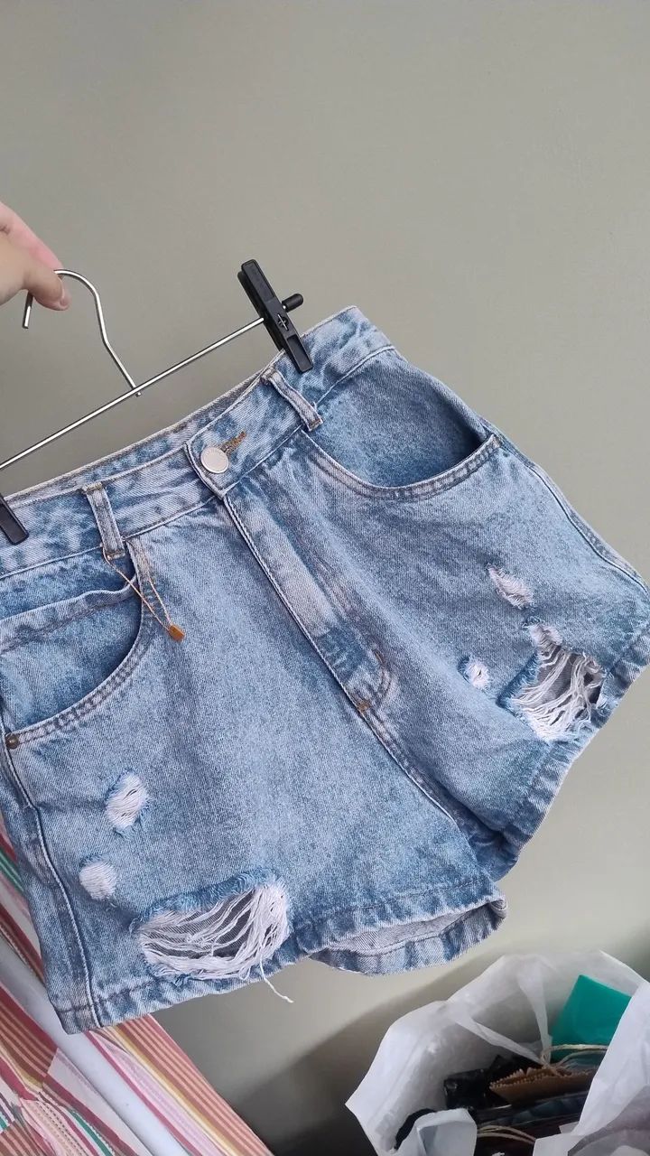 Shorts cintura alta 36