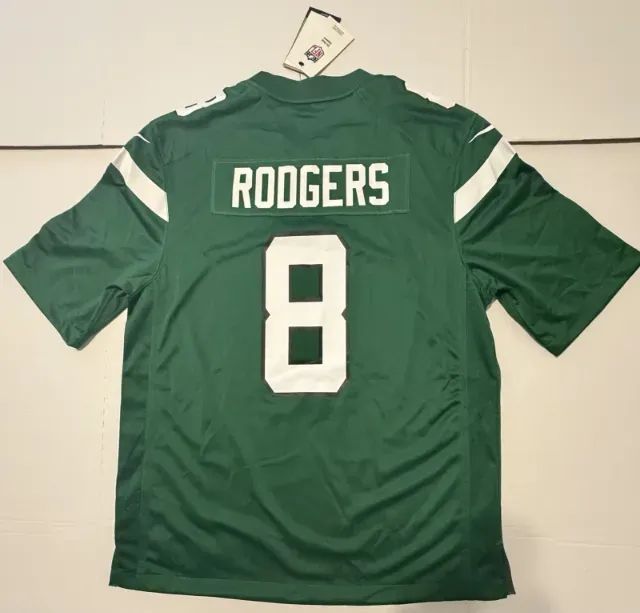jersey nfl jets aaron rodgers #8 nike game - Foto 2