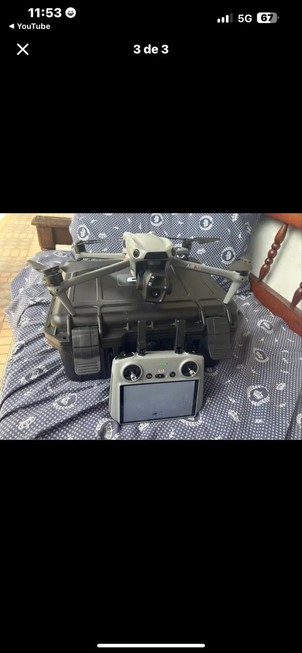 Drone air 3s pouco tempo de novo (praticamente novo)