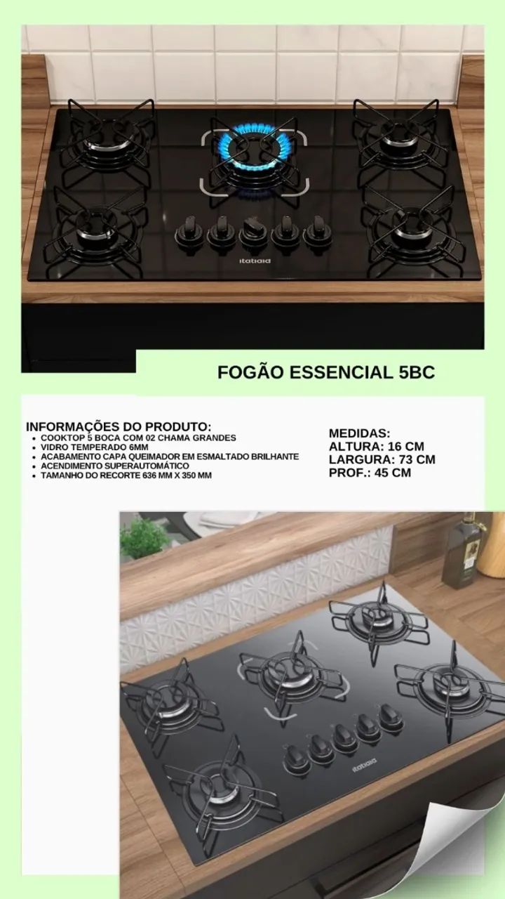 Fogão Cooktop 5B 