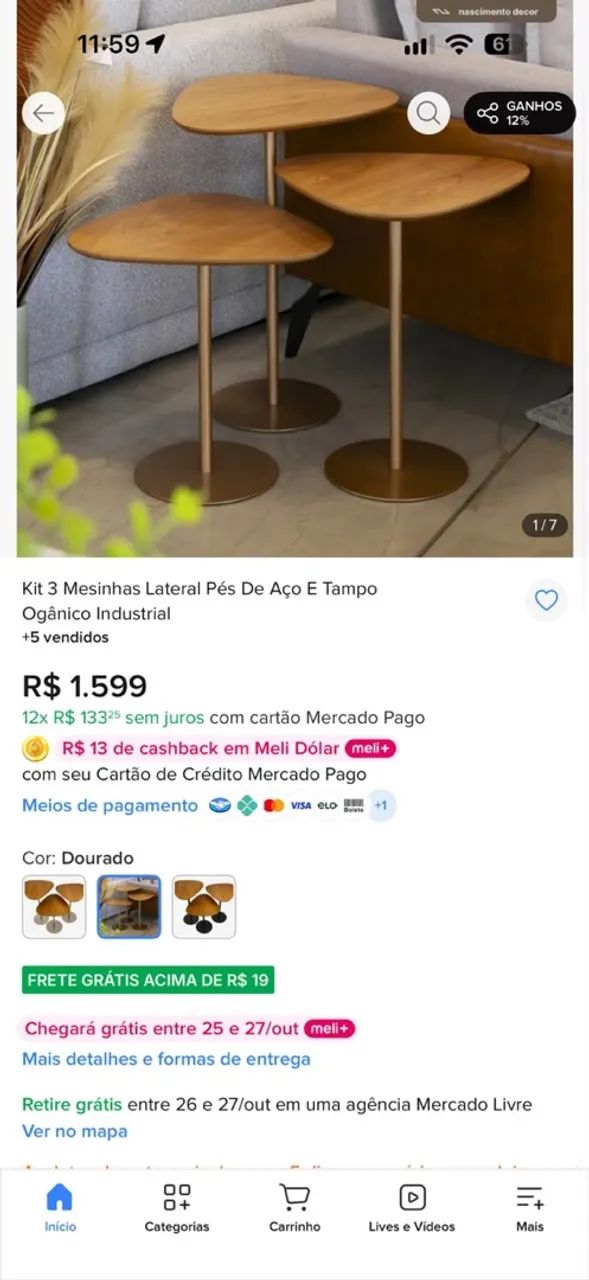Kit 3 banquinhas mesinhas  - Foto 3