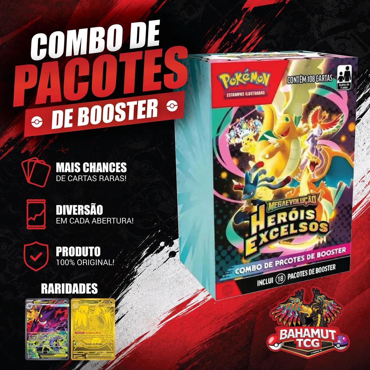 Combo de booster Heróis Excelsos