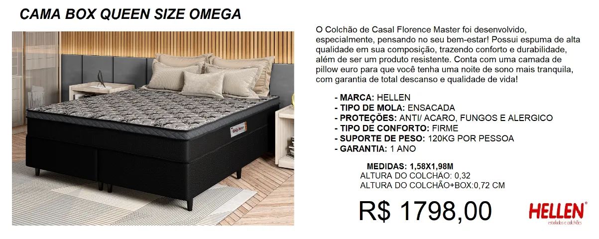 Cama box queen molas ensacadas descanso de qualidade 