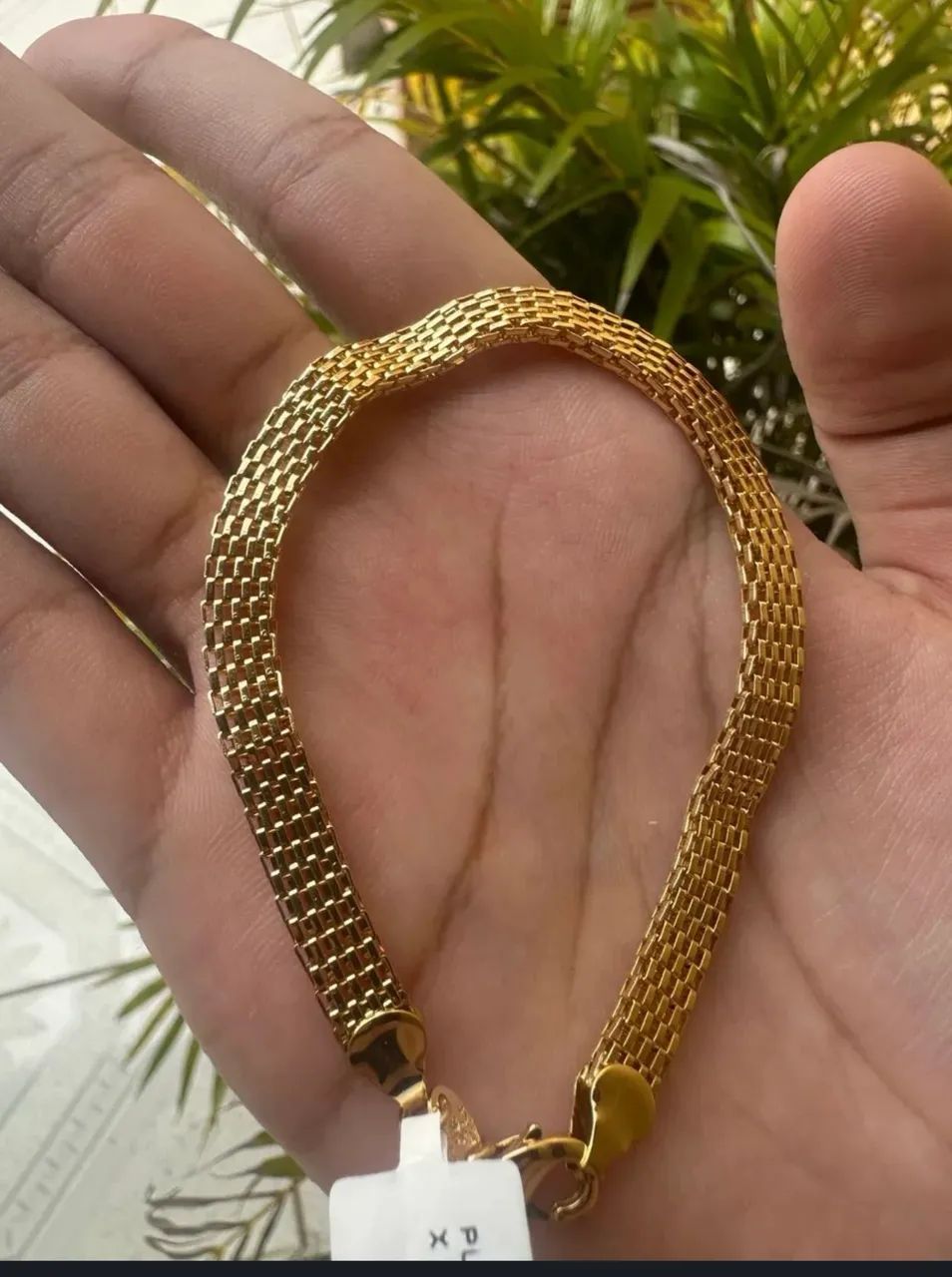 Pulseira masculina 5.5mm modelo esteira - Foto 3