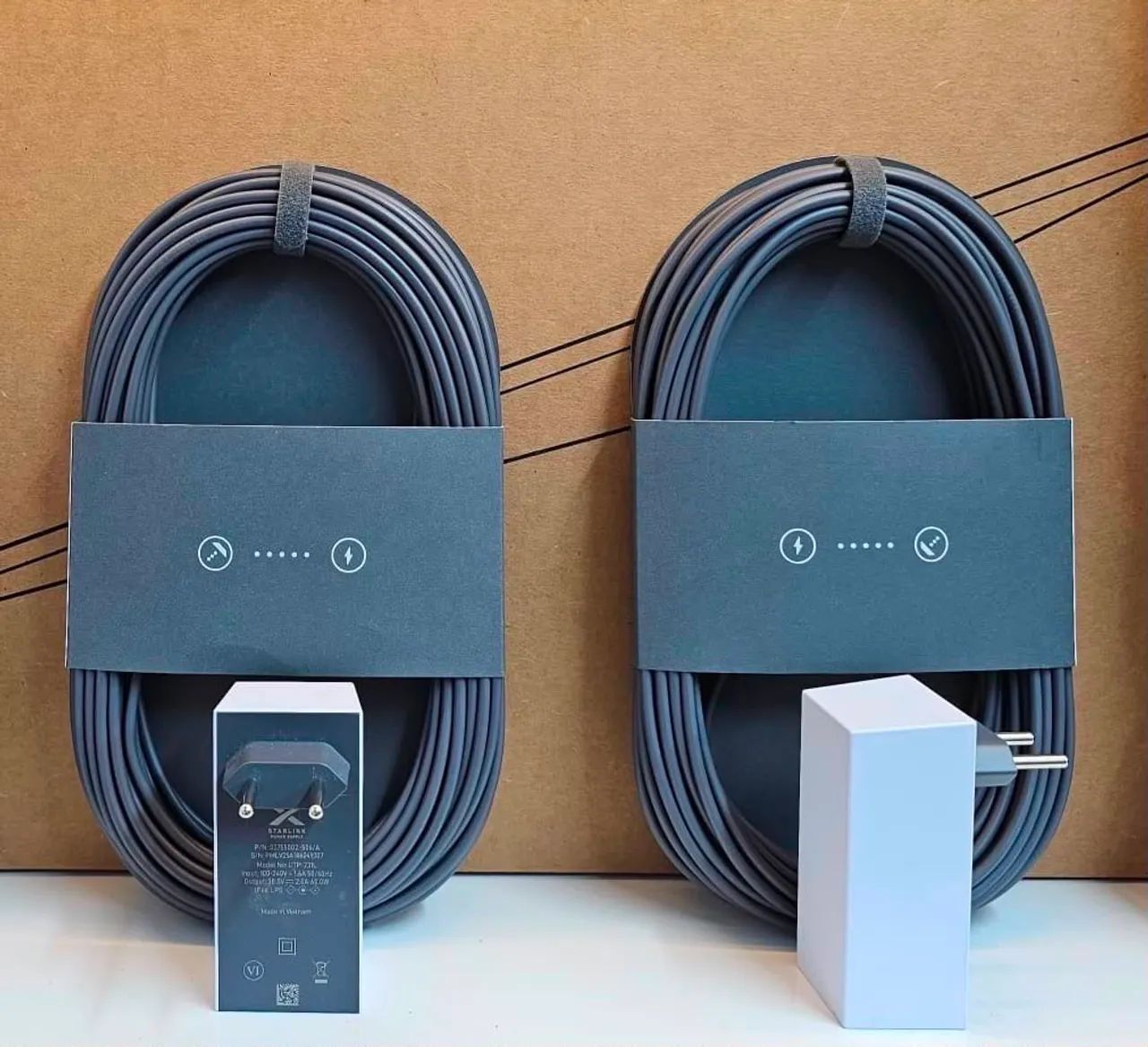 FONTE E CABO ORIGINAL STARLINK MINI 30M  (SEM USO)