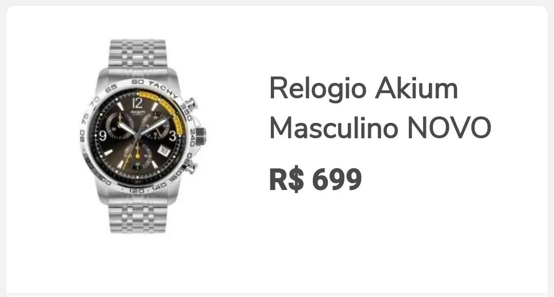 Relógio Akium todo em Aço inoxidável  - Foto 4