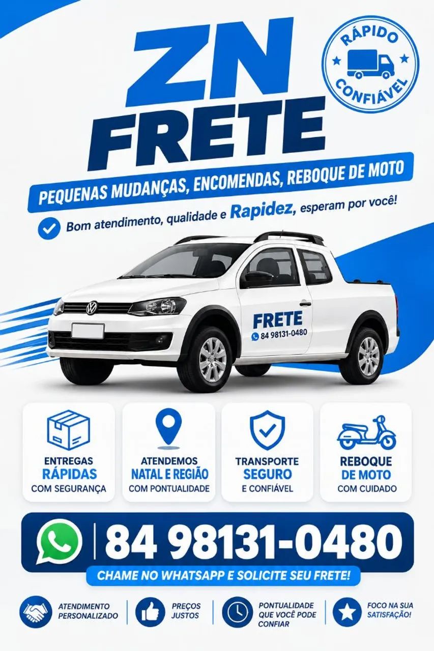 FRETE/PEQUENAS MUDANÇAS ZONA NORTE