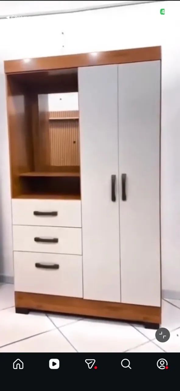 Guarda roupa com espelho 100% MDF COM ENTREGA E MONTAGEM GRÁTIS  - Foto 3