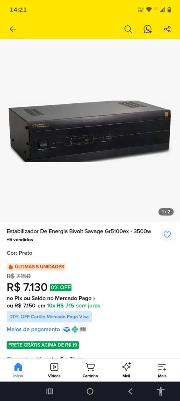Estabilizar/ Transformador de energia bivolt - Foto 3