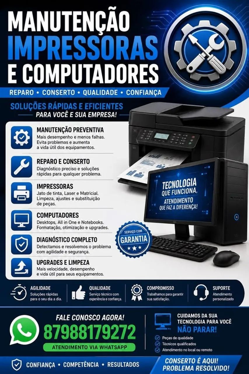 CONSERTO IMPRESSORAS E COMPUTADORES