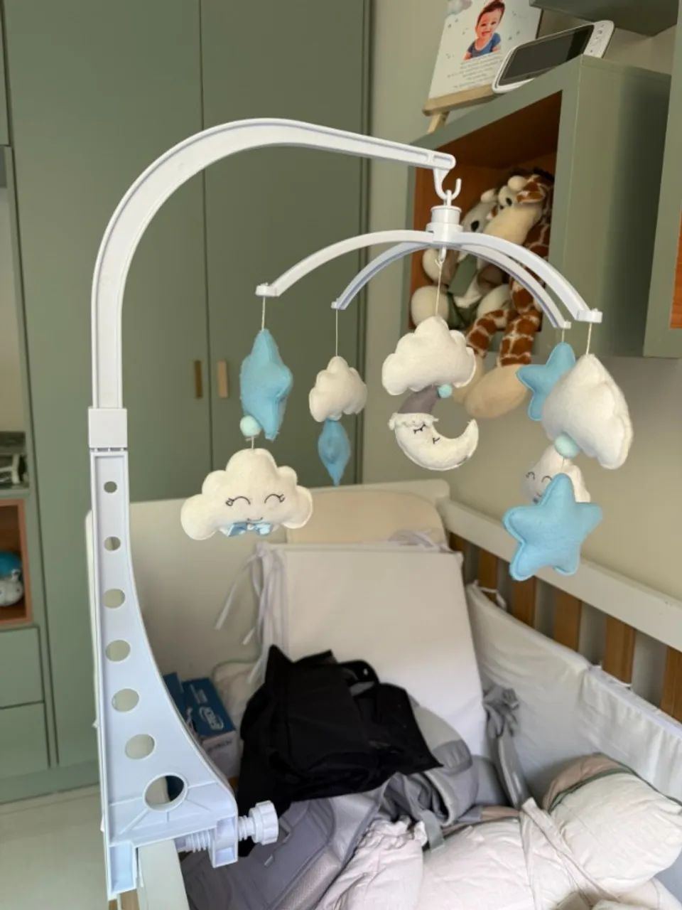 Mobile Giratório para berço Bebe Nuvem Azul - Foto 3