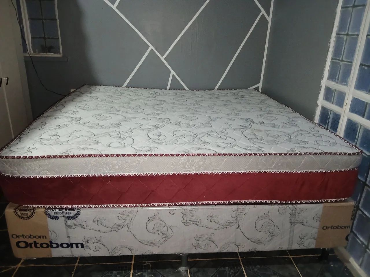 Cama Super King Duas Bases E Colchao De Molas Ensacadas Bem Alta Higienizada - Foto 3