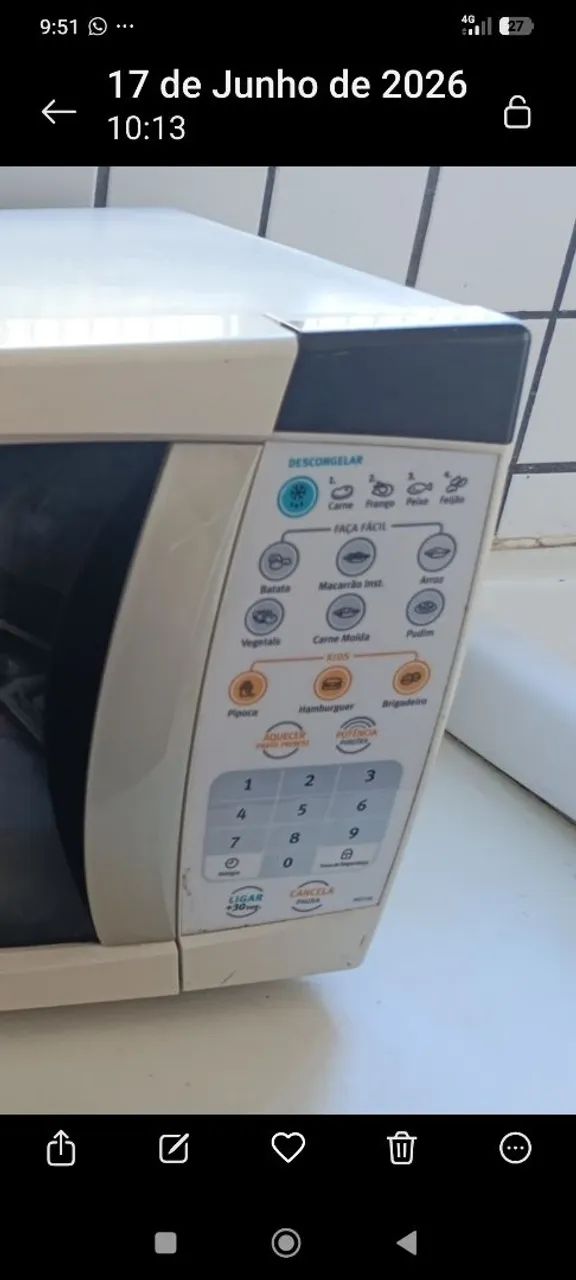 Microondas Electrolux - 110V - ótimo estado - Foto 2