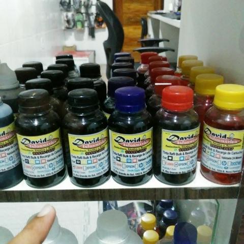 Tinta Corante para Impressora com Bulk Epson/ Canon / Hp ou Kit Recarga de Cartuchos