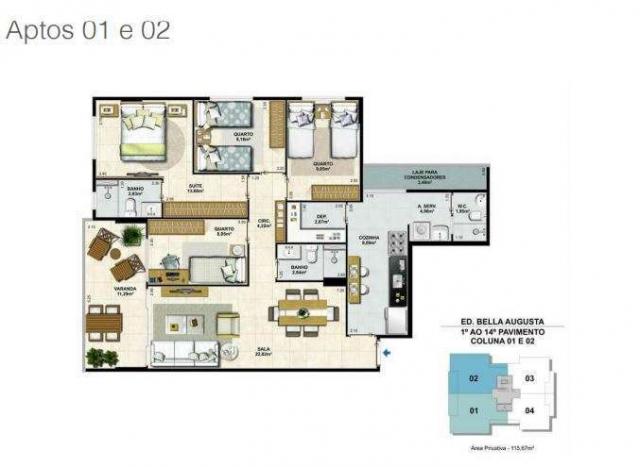 Bella Augusta Residence - Apartamento de 3 ou 4 quartos com suíte - Cariacica, ES - Foto 18