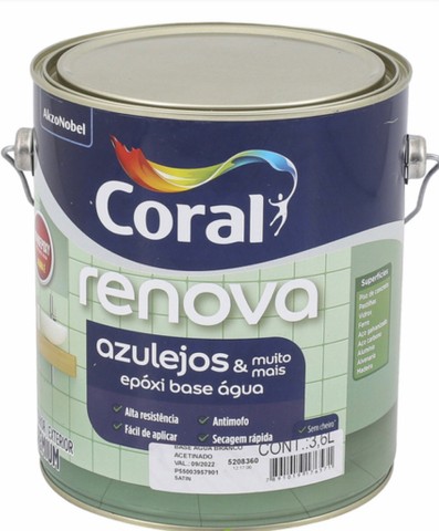 Tinta coral renova azulejo