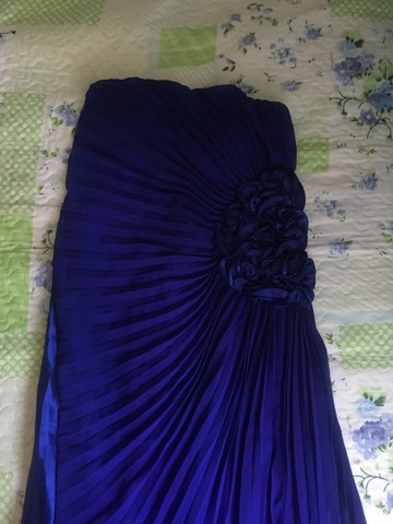 vestido de festa azul