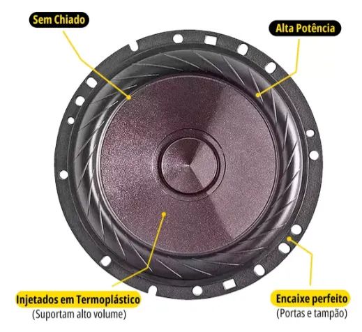 Kit Duas 2 Vias Bravox 120w Rms Cs60P Crossover e Tweeter 6 Polegadas Carro Alto Falante - Foto 6