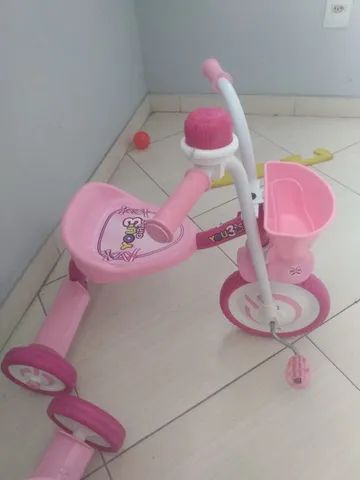 Triciclo Infantil Menina You Girl Rosa Aro 5 Nathor