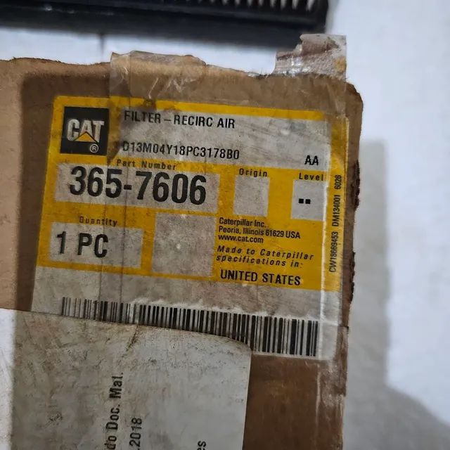 Carregadeira caterpillar 924K 930K 938K filtro ar condicionado original 3657606 - Foto 5