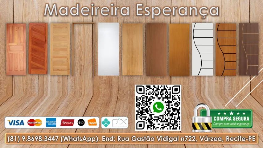 Portas de Madeira para sala, quarto, cozinha