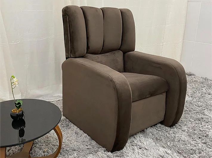 Poltrona Reclinável Marrom Premium Poltrona do Papai a443