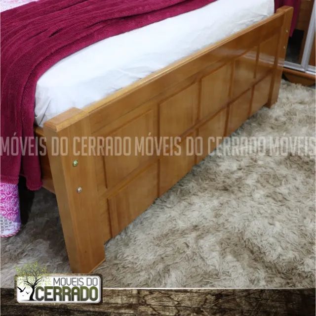 Cama Casal de Madeira 15 Quadros - Foto 3