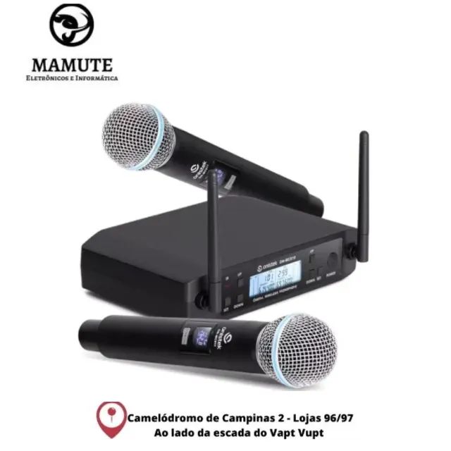Microfone Onistek Sem Fio Duplo 50 canais Mc810