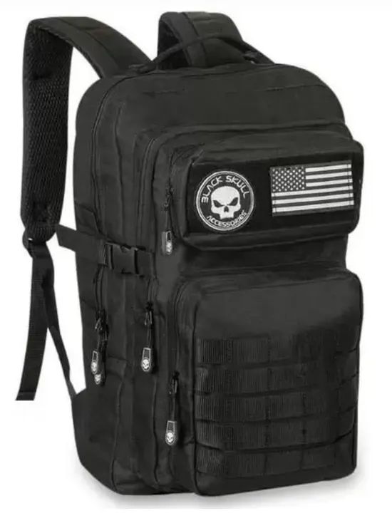 Men's Black Skull Backpack, Durable, Laptop-Compatible64231136048257123