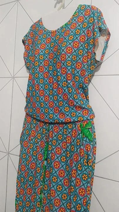 Vestido verde longo floral - Foto 2