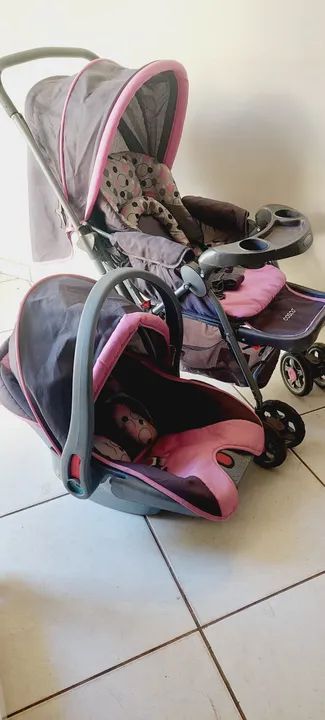 Kit carrinho e bebê conforto - Foto 5