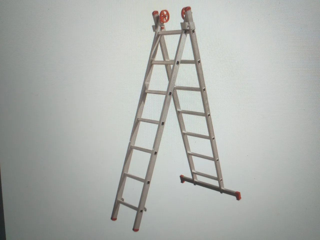 Escada de Alumínio Dobrável 7x2 = 14 Degraus 