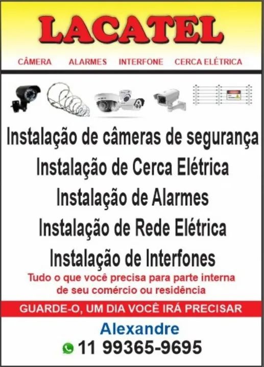 Instalação de câmera de segurança 
