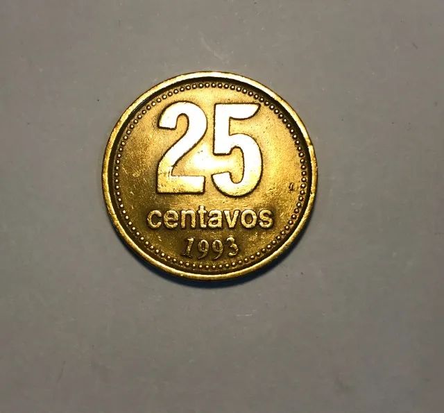 Moeda 25 Centavos Argentina, 1993 - Foto 4