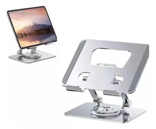 Suporte De Mesa Metal Rotativo 360° Para Notebook Tablet - Foto 2