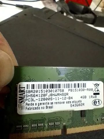 Memória Notebook 4GB PC3L 12800L DDR3 Pouco Uso