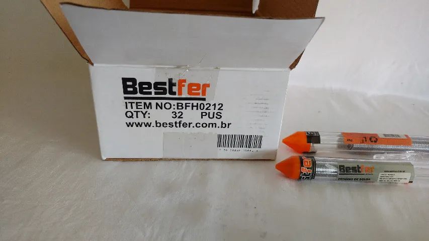 Solda estanho p/eletrônica, elétrica... CX c/ 32tubos. - Foto 3