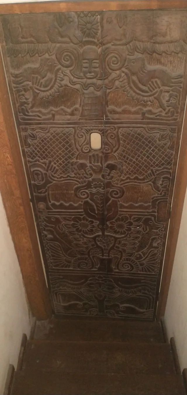 Porta entalhada Madeira maciça fazenda de Olinda de 1970 - Foto 2