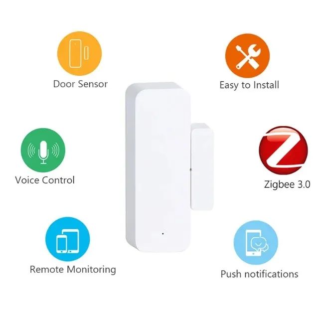 Sensor de Porta Zigbee janela magnético AlarmeTuya Casa Inteligente segurança COD-AM569  - Foto 2