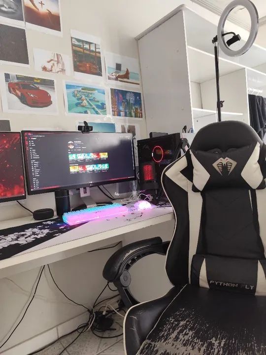 Setup Gamer Completo - Monitor Ultrawide 75Hz PC Full AMD - Kit HYSJ + Webcam C920s - Foto 5