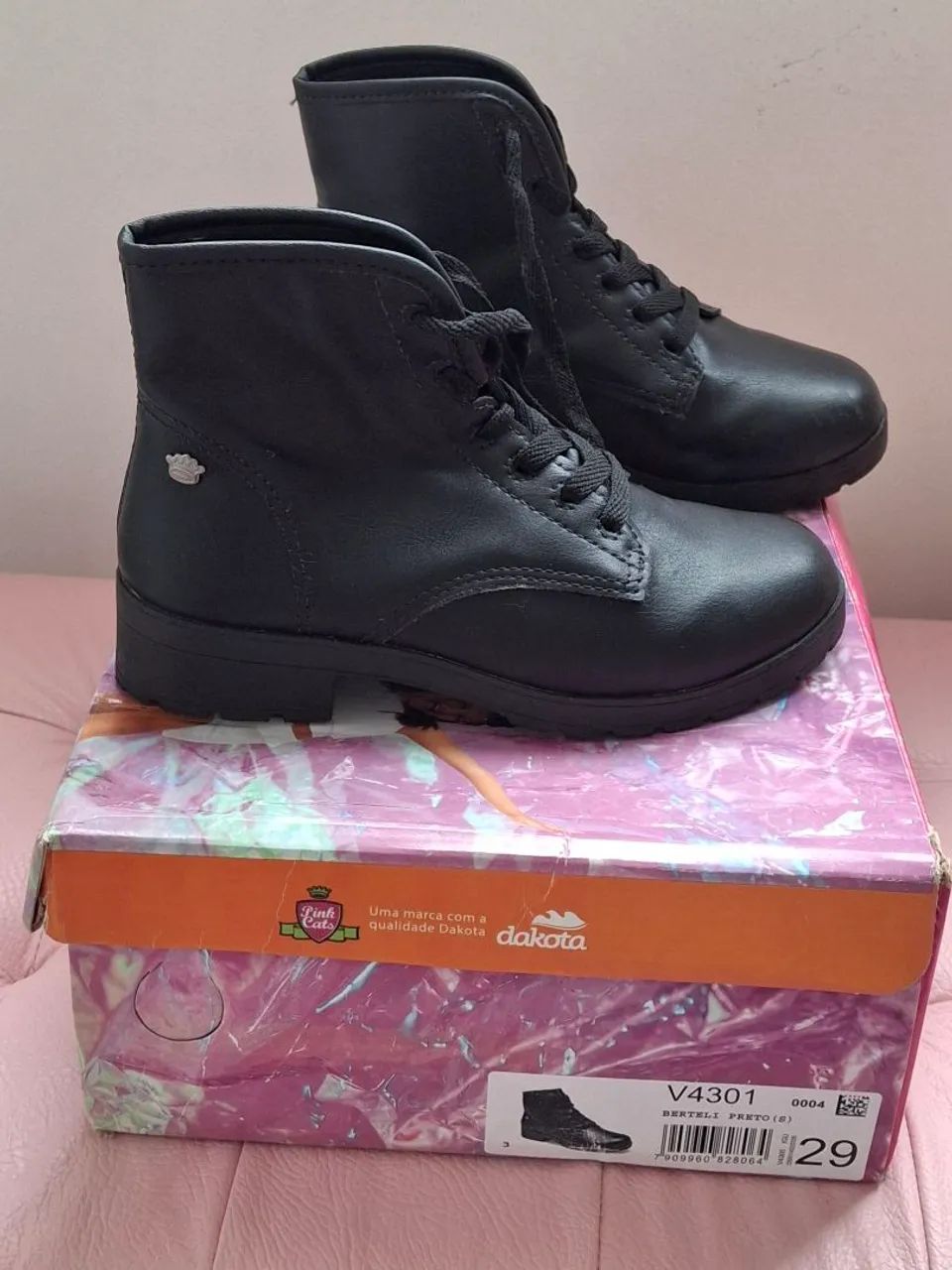 Bota Preta Infantil - Foto 2