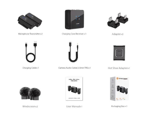 Microfone lapela sem fio Udfine Mic Active  - Foto 4