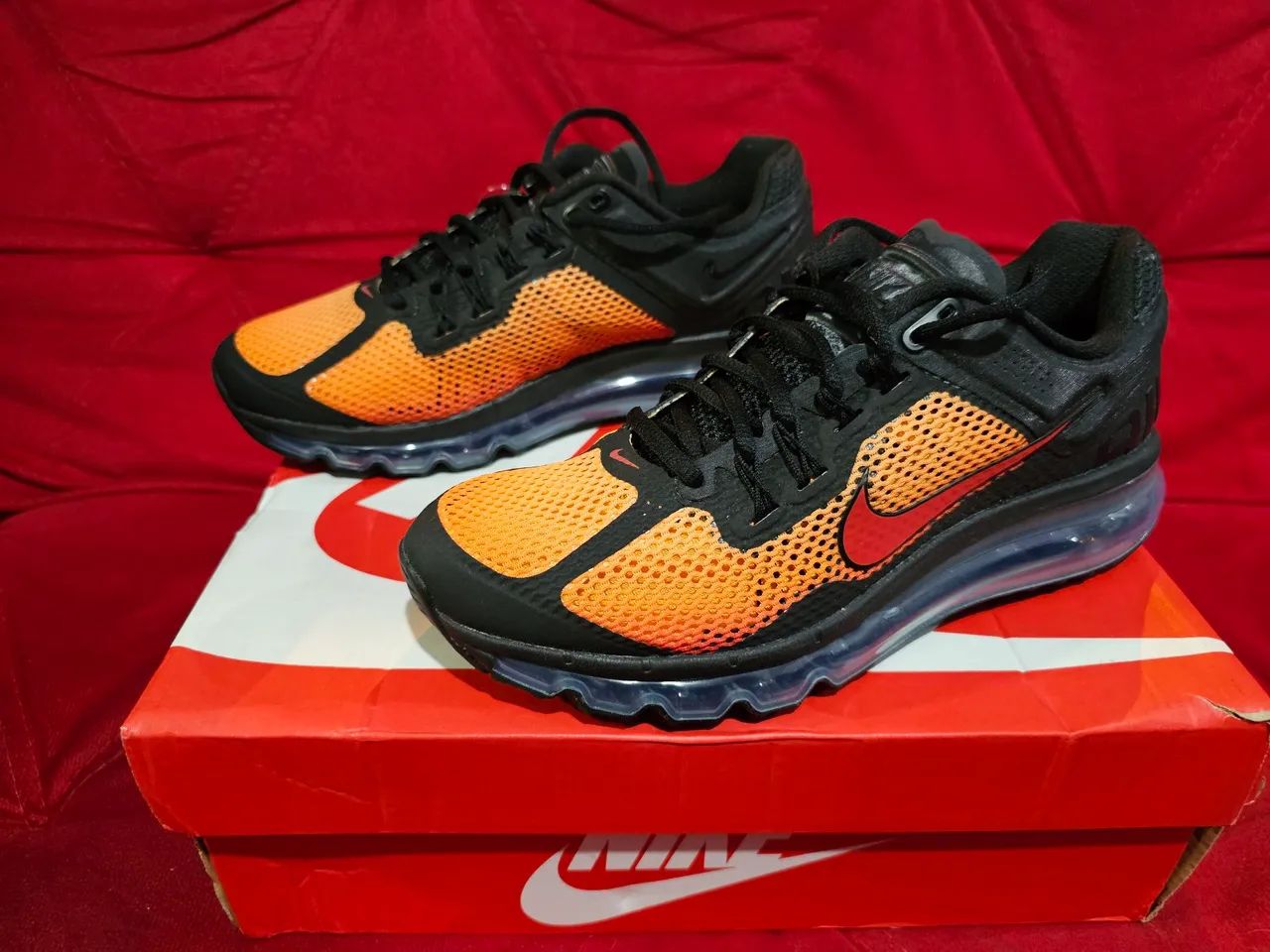 Nike Air Max 2013 Laranja e Preto - Foto 3